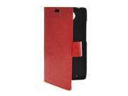 MOONCASE Slim Side Flip Leather Wallet Card Pouch Stand Case Cover for Motorola Moto Droid Turbo XT1254 Red