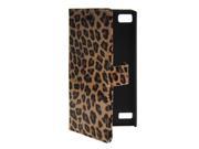 MOONCASE Premium PU Leather Flip Wallet Card Slot Bracket Back Case Cover for BlackBerry BB Z3 Leopard
