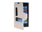 MOONCASE Slim PU Leather Side Flip Bracket Window Case Cover for Nokia Lumia 520 White