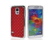 MOONCASE Hard Luxury Chrome Rhinestone Bling Star Back Case Cover For Samsung Galaxy S5 I9600 Red