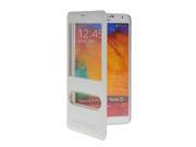 MOONCASE Side Leather Pouch Flip Bracket Window Case Cover for Samsung Galaxy Note 3 N9000 White