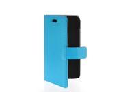 MOONCASE Flip Leather Wallet Card Pouch Stand Back Case Cover For HTC Desire 210 Blue