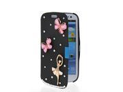 MOONCASE Slim Fit Side Flip Hard Leather Bling Rhinestone Case Cover For Samsung Galaxy S3 I9300 Black