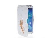 MOONCASE Slim Fit Side Flip Hard Leather Bling Rhinestone Case Cover For Samsung Galaxy S4 I9500 White