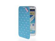 MOONCASE Cute Bow Pearl Leather Side Flip Hard Case Cover For Samsung Galaxy Note 2 N7100 Blue