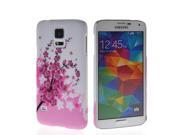 MOONCASE Hard Rubberized Flower Pattern Style Coating Back Case Cover For Samsung Galaxy S5 I9600