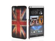 MOONCASE UK British Flag Pattern Hard Rubber Coating Back Case Cover For HTC Desire 816 800