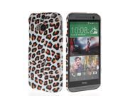 MOONCASE Leopard Hard Back Coating Case Cover For HTC One 2 M8 Orange