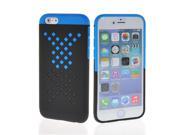 MOONCASE Hybrid Soft Silicone And Rubber Back Case Cover For Apple iPhone 6 4.7 inch Black Blue