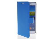 MOONCASE Premium Leather Wallet Card Pouch Flip Bracket Case Cover for Samsung Galaxy Mega 2 G7508Q Blue