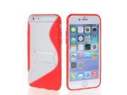 MOONCASE S line Flexible Soft Gel Tpu Silicone Skin Slim Back Case Cover For Apple iPhone 6 4.7 inch Red