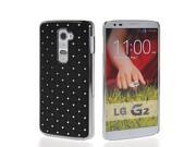 MOONCASE Hard Luxury Chrome Rhinestone Bling Star Back Case Cover For LG G2 Black