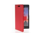 MOONCASE Litchi Skin Flip Leather Wallet Card Pouch Stand Back Case Cover For Huawei Ascend P7 Red