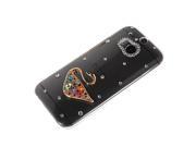 MOONCASE Bling Rhinestone Crystal Flower Style Devise Hard Back Case Cover For HTC One 2 M8