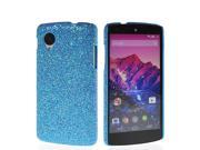 MOONCASE Glitter Hard Rubberized Shiny Devise Coating Back Case Cover For LG Google Nexus 5 Blue
