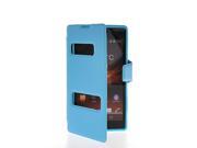 MOONCASE Flip Leather Stand Back Case Cover For Sony Xperia C S39h Blue