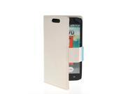 MOONCASE Flip Leather Wallet Card Pouch Stand Back Case Cover For LG L70 White