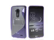 MOONCASE S line Flexible Soft Gel Tpu Slim Back Case Cover With Stand function For LG G Flex D958 Purple