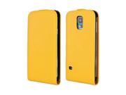 MOONCASE Cowskin Flip Leather Pouch Case Cover For Samsung Galaxy S5 I9600 Yellow