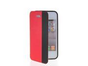 MOONCASE Slim Side Flip Leather Pouch Stand Case Cover For Apple iPhone 4 4S Red
