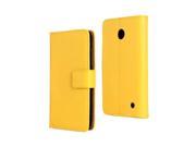MOONCASE Flip Leather Wallet Card Pouch Stand Back Case Cover For Nokia Lumia 630 Yellow