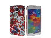 MOONCASE Flower Hard Back Coating Case Cover For Samsung Galaxy S5 I9600