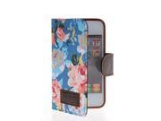 MOONCASE Flower Flip Leather Wallet Card Pouch Stand Case Cover For Apple iPhone 4 4S