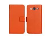 MOONCASE Cowskin Flip Leather Wallet Card Pouch Stand Back Case Cover For Samsung Galaxy S3 I9300 Orange