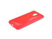 MOONCASE S line Flexible Soft Gel Tpu Silicone Skin Slim Back Case Cover For HTC Desire 700 Red