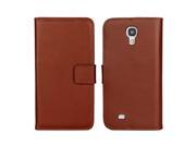 MOONCASE Cowskin Flip Leather Wallet Card Pouch Stand Back Case Cover For Samsung Galaxy S4 I9500 Brown