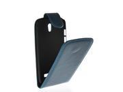MOONCASE Flip Leather Pouch Case Cover For HTC Desire 500 Blue