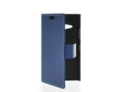 MOONCASE Flip Leather Wallet Card Pouch Stand Case Cover For Nokia Lumia 730 Blue