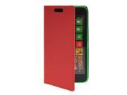 MOONCASE Premium PU Leather Flip Wallet Card Slot Bracket Back Case Cover for Nokia Lumia 630 Red