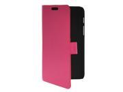 MOONCASE Premium PU Leather Flip Wallet Card Slot Bracket Back Case Cover for Samsung Galaxy Tab Q T2558 Hotpink