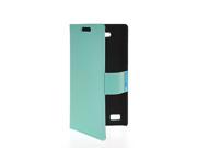 MOONCASE Flip Leather Wallet Card Pouch Stand Back Case Cover For Huawei Honor 3C Azure