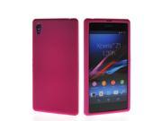 MOONCASE Soft Silicone Skin Back Case Cover For Sony Xperia Z1 L39h Hotpink