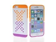 MOONCASE Hybrid Soft Silicone And Rubber Back Case Cover For Apple iPhone 6 Plus Orange Purple