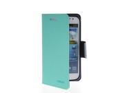MOONCASE Flip Leather Wallet Card Shell Pouch Stand Case Cover For Samsung Galaxy Win I8552 Azure