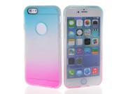 MOONCASE Gradient Flexible Soft Gel TPU Silicone Slim Back Case Cover for Apple iPhone 6 4.7 inch Blue pink