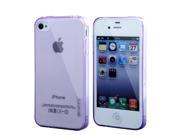MOONCASE iPhone 4 4S Case TPU Gel Silicone Case Cover for iPhone 4 4S Thin Case Transparent Clear Back Purple