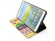 MOONCASE Stylish [Painted Patterns] Premium PU Leather Flip Wallet Card Slot Bracket Back Case Cover for Samsung Galaxy Tab S 8.4 SM T700 BF06