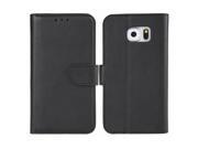 MOONCASE High Quality PU Leather Flip Wallet Card Slot Bracket Back Case Cover for Samsung Galaxy S6 Black