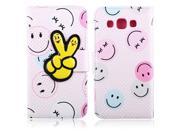 MOONCASE [Pink] High Quality PU Leather Case for Samsung Galaxy E5 Wallet Flip Bracket TPU Cover with Sweet Gesture Buckle
