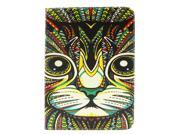 MOONCASE Stylish [Painted Patterns] Premium PU Leather Flip Wallet Card Slot Bracket Back Case Cover for Samsung Galaxy Tab 4 10.1 SM T530 BF07