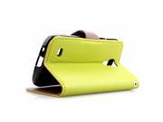 MOONCASE High Quality PU Leather Flip Wallet Card Slot Bracket Back Case Cover for Samsung Galaxy S4 Mini Green