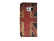 MOONCASE UK British Flag High Quality PU Leather Flip Wallet Card Slot Bracket Back Case Cover for Samsung Galaxy S6 Edge