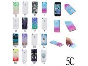 MOONCASE Soft Gel TPU Case for iPhone 5C Durable Silicone Skin Cover Fashion Pattern