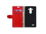 MOONCASE High Quality PU Leather Flip Wallet Card Slot Bracket Back Case Cover for LG G4 Red