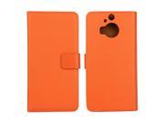 MOONCASE High Quality PU Leather Case for HTC One M9 Plus Flip Cover Wallet Card Pouch Stand Case Orange
