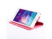 MOONCASE [Cute Rose Bowknot] High Quality PU Leather Case for Samsung Galaxy Note 4 Wallet Pouch Flip Bracket TPU Cover